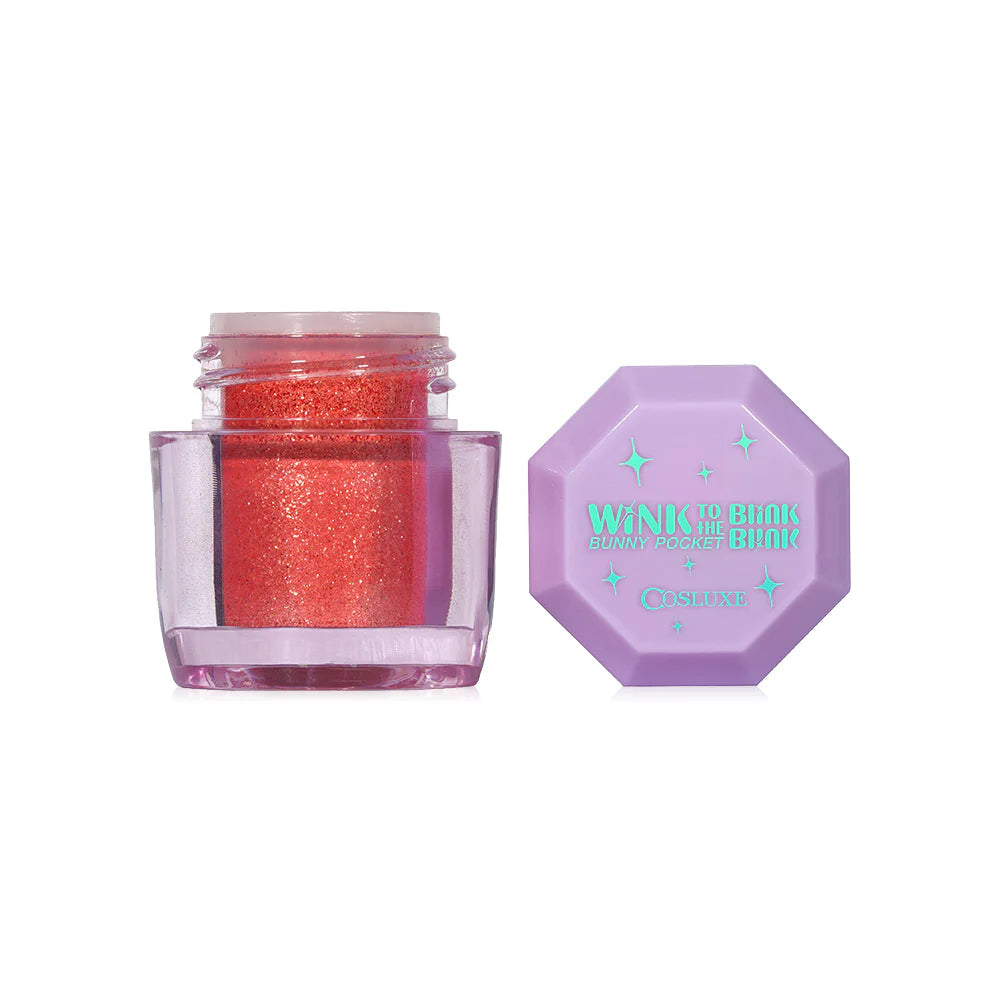 Cosluxe Bunny Pocket Sparkle Glitter Dust 1.4g - #01 Fire Red Glitter powder