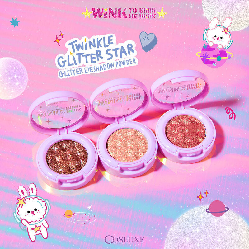 Cosluxe Twinkle Glitter Star Glitter Eyeshadow Powder 2g #01 Mercury