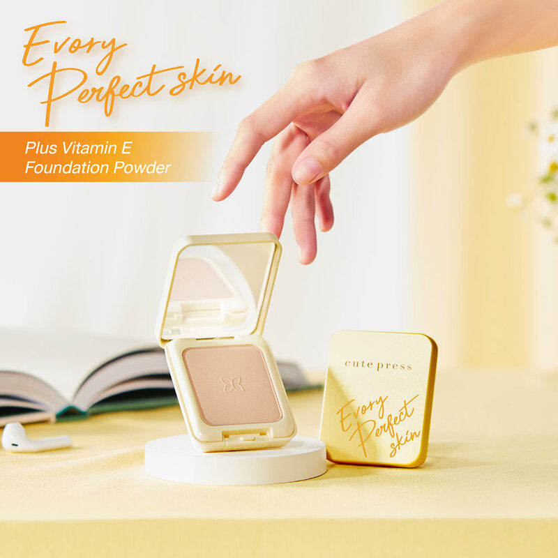 Cute Press Foundation Powder - Vitamin E Formula, Fragrance-Free - Beauty Buddy
