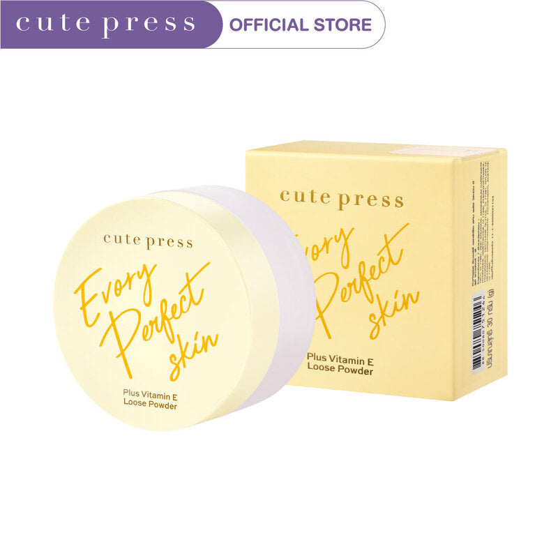 Cute Press Loose Powder - Evory Perfect Skin Plus with Vitamin E - Beauty Buddy
