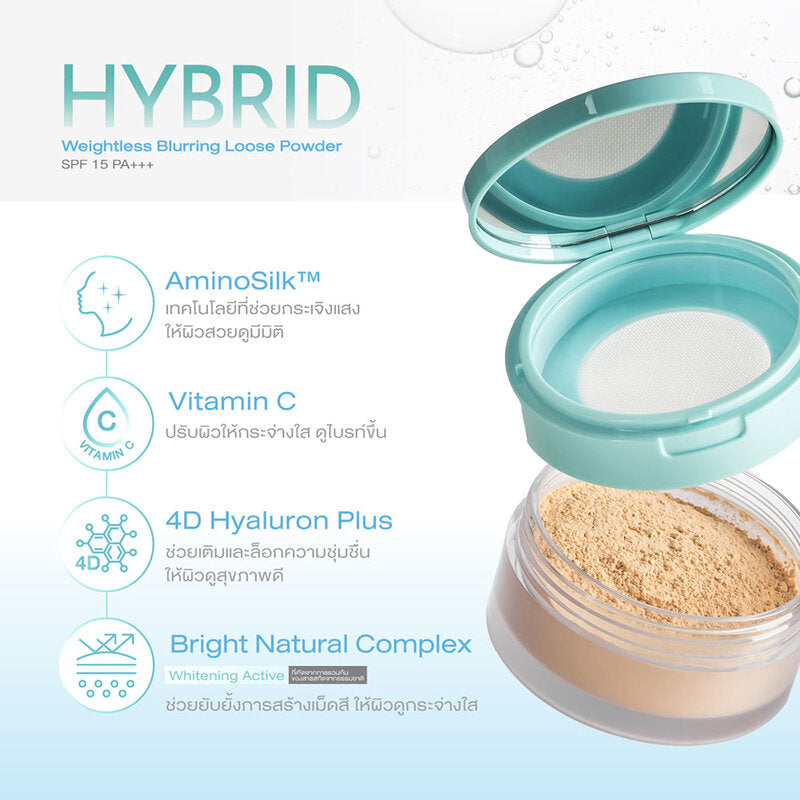 Cute Press Hybrid Weightless Blurring Loose Powder 10g #Transluce Blue