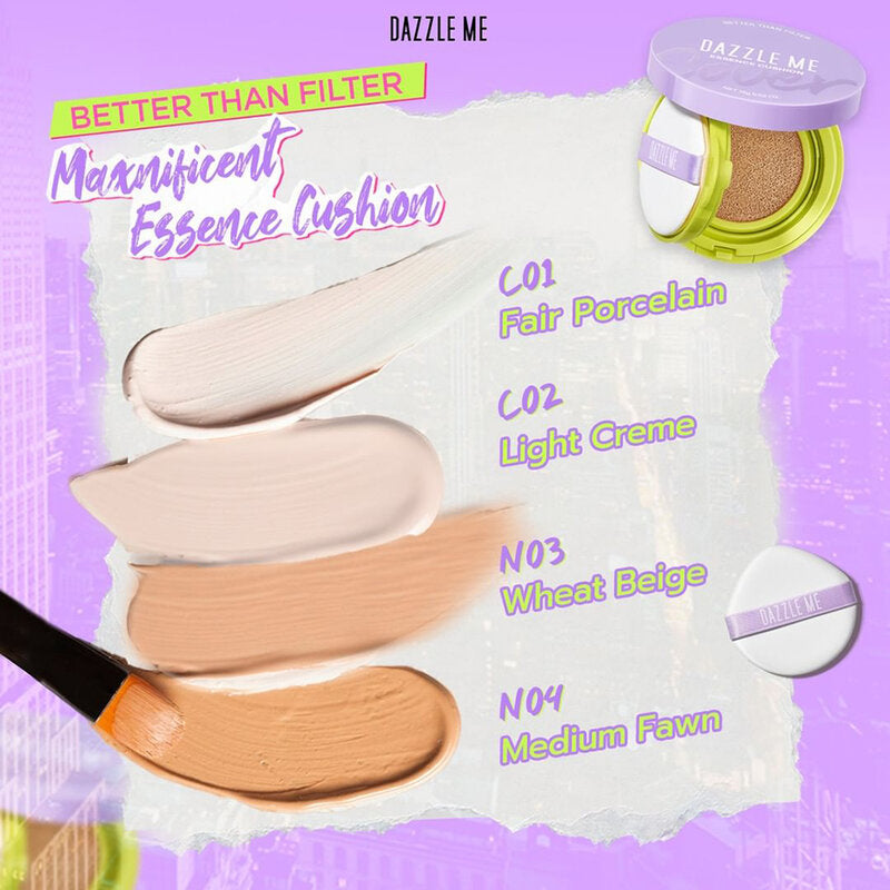Dazzle Me Better Than Filter Maxnificent Essence Cushion 15g #N03 Wheat Beige