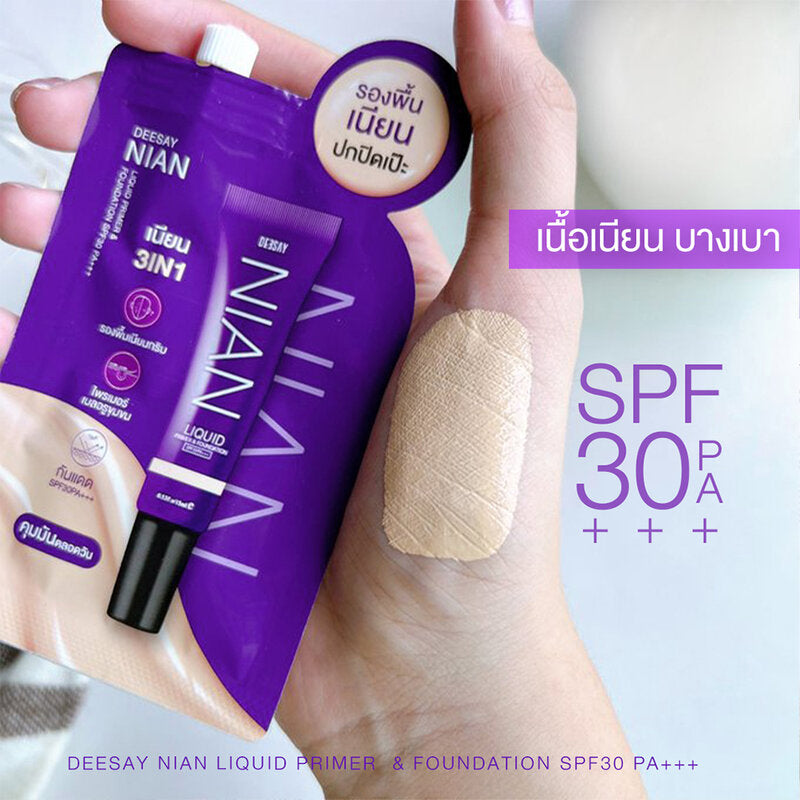 Deesay Nian Liquid Primer & Foundation SPF30 PA+++ 5ml #03 Honey