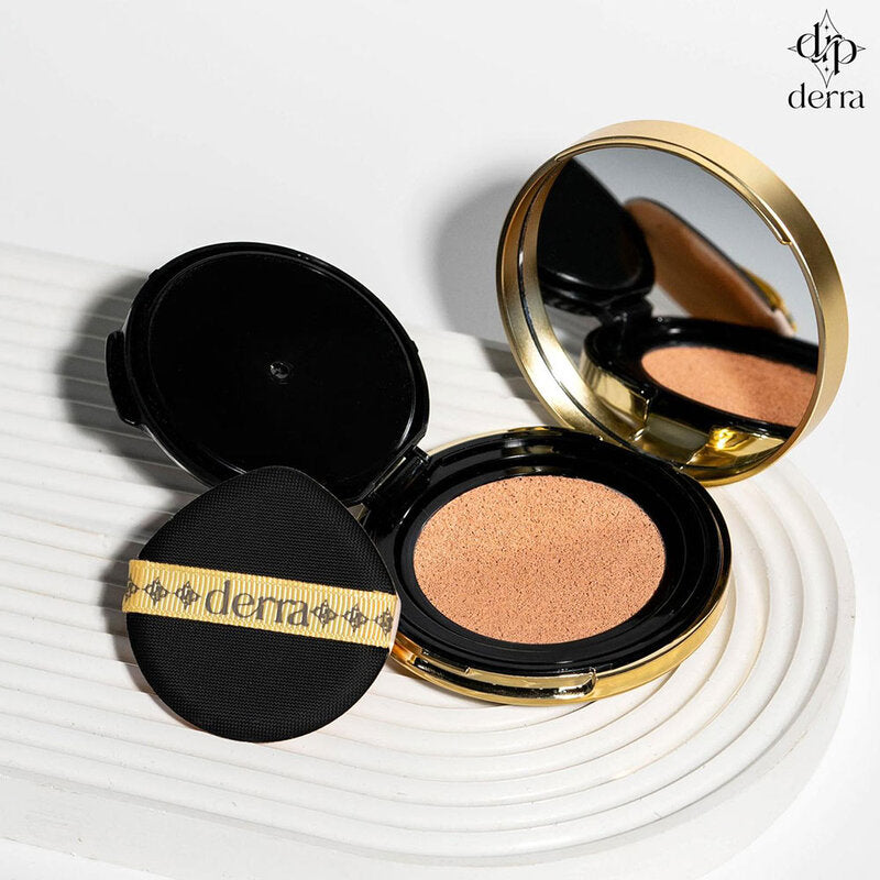 Derra Glowy And Coverskin Cushion SPF 25 PA+++ 10g #02 Medium Natural
