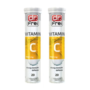 Dr.Frei Vitamin C 1000 mg Dietary Supplement Effervescent Tablets 20 Tablets Lemon Flavor