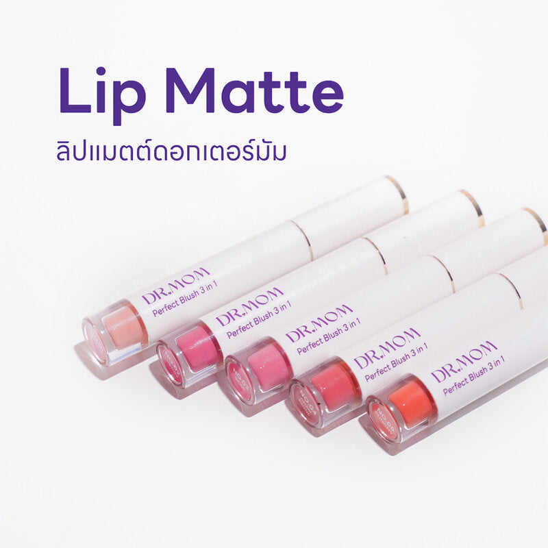 DR.MOM Lip Matte Perfect Blush 3 in 1 3ml #02 Cherry Velvet