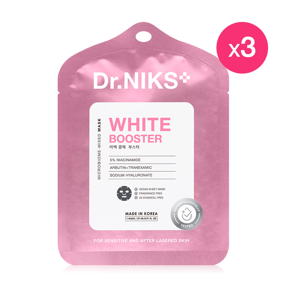 Dr.NIKS White Booster Microbiome-Mixed Mask 27ml x 3pcs