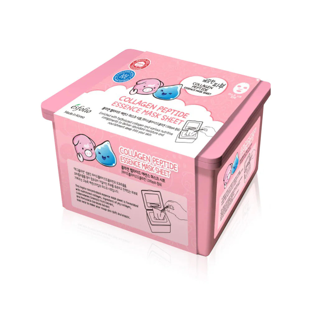 Esfolio Pure Skin Collagen Hyaluronic Acid Essence Mask Sheet 400ml x 30 Sheets