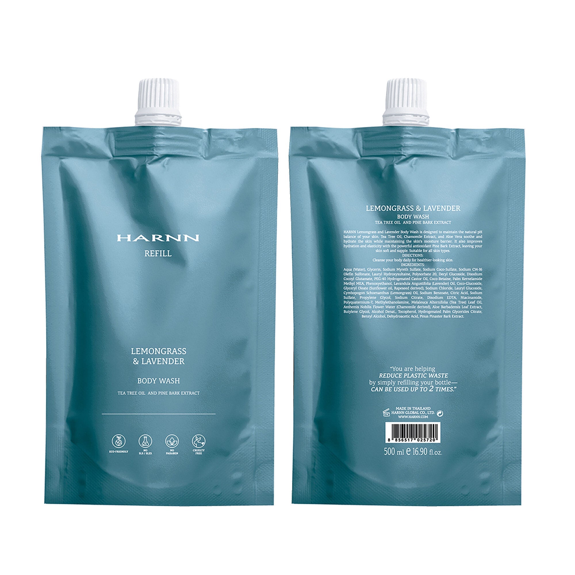 Harnn Body Wash Refill - Lemongrass & Lavender 500 ml.