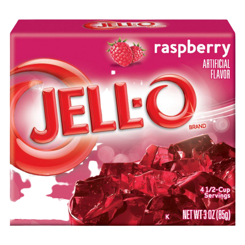 Jell-O Gelatin Dessert Mix Raspberry Flavored
