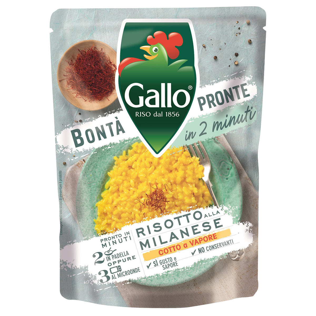 Riso Gallo Risotto Pronto Milanese Saffron