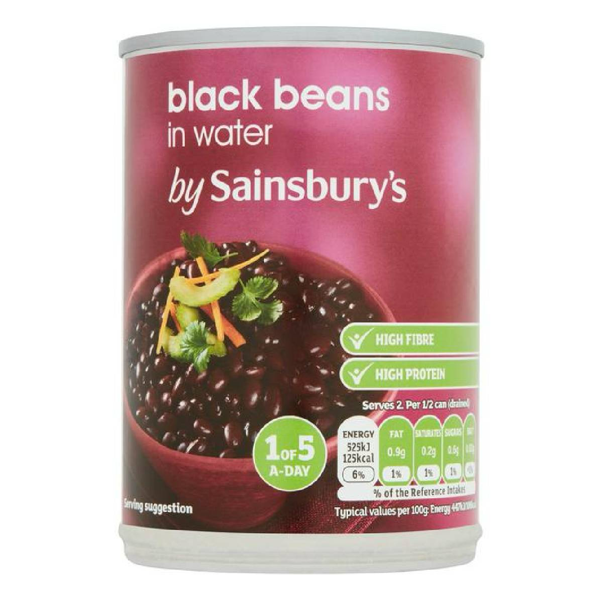 Sainsbury's Black Beans In Water