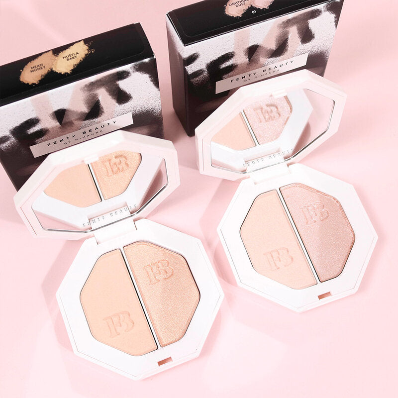 Fenty Beauty Killawatt Freestyle Highlighter Duo 3.5gx2 #Lightning Dust+Fire Crystal