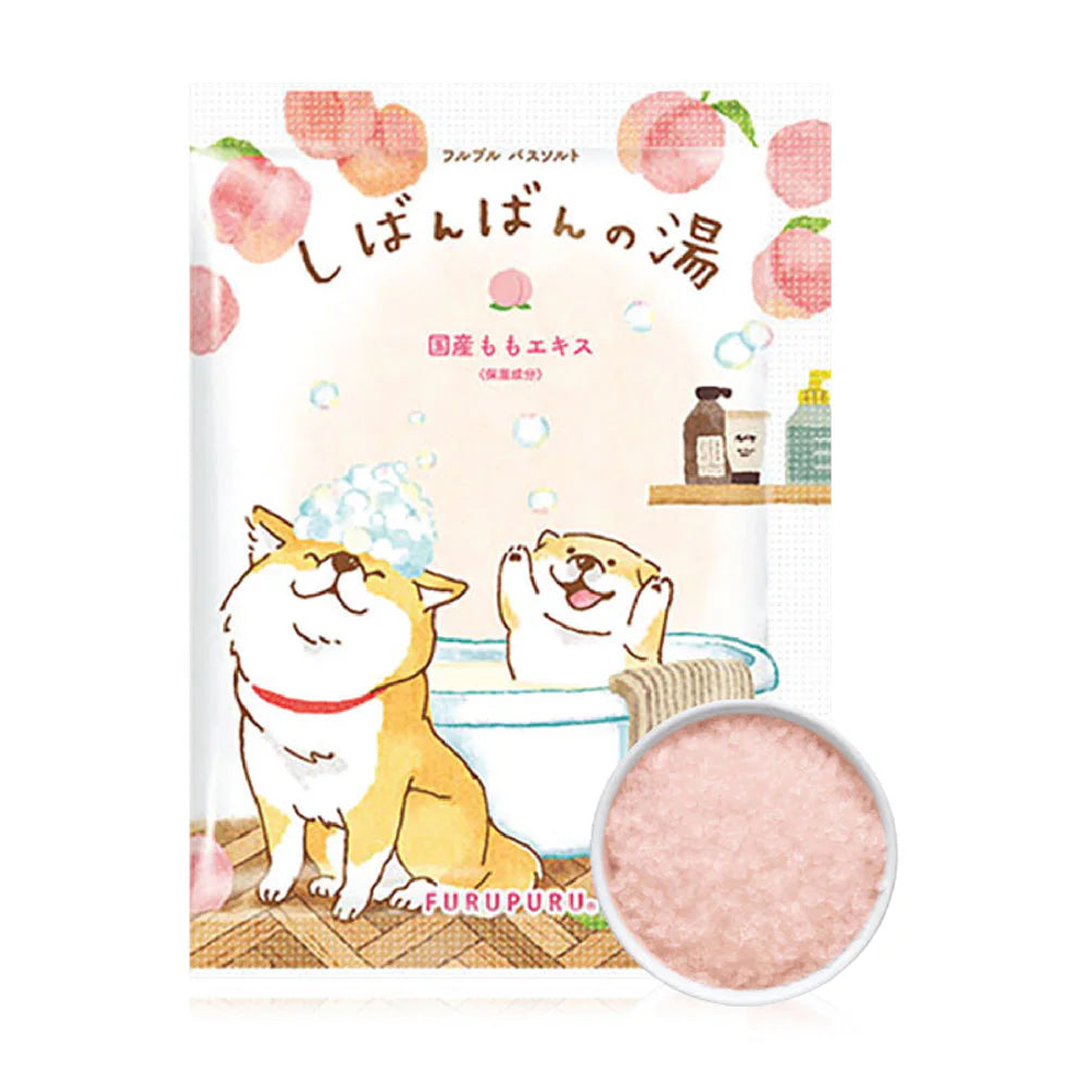 FURUPURU Shibanban Bath Salt 60g - Peach