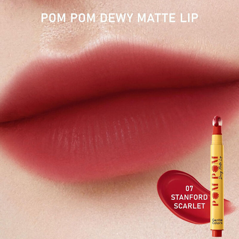 Gentle Colors Pom Pom Dewy Matte Lip 2.5g #07 Standford Scarlet