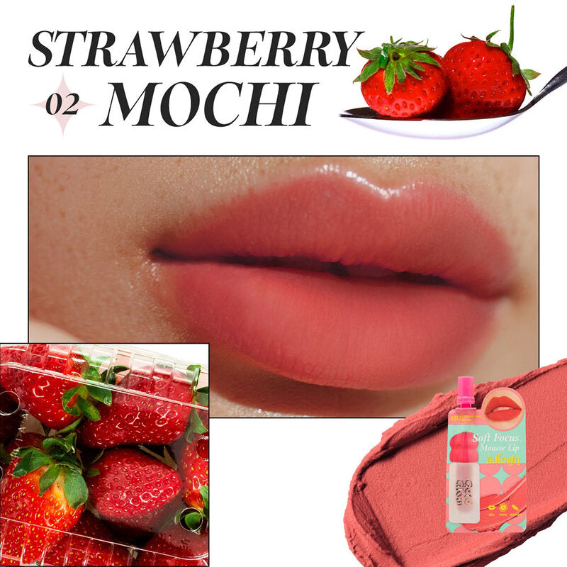Get&Glow Soft Focus Mousse Lip Sachet 2ml #02 Strawberry Mochi Daifuku