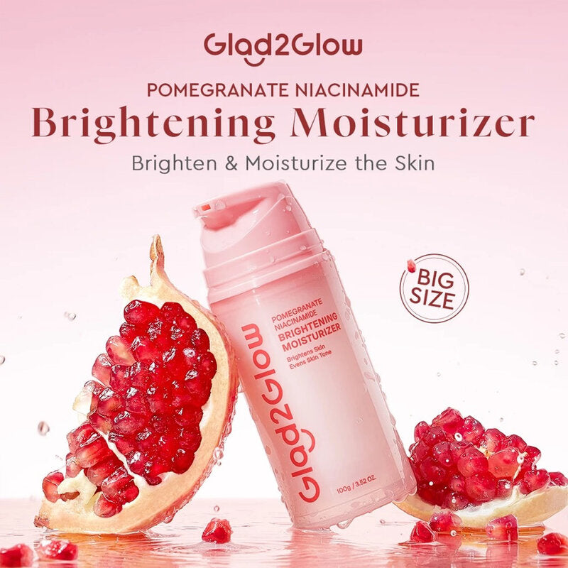 Glad2Glow Brightening Moisturizer - Pomegranate & 5% Niacinamide - Beauty Buddy