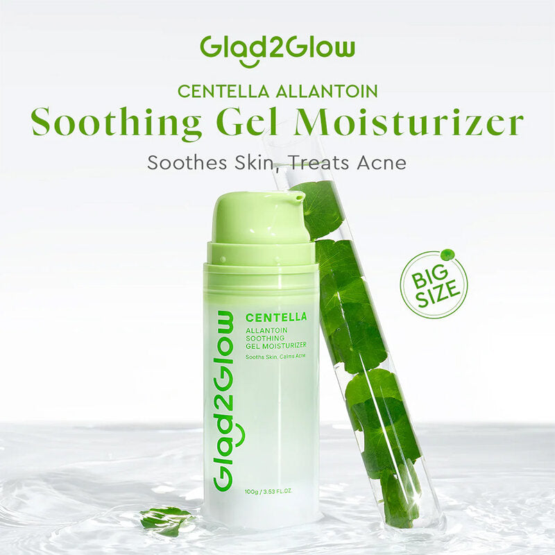 Glad2Glow Soothing Gel Moisturizer - Centella & Allantoin Formula - Beauty Buddy