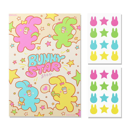 grrrbeauty Hydrocolloid Acne Patches Bunny Star 24 Dots #BunnyStar