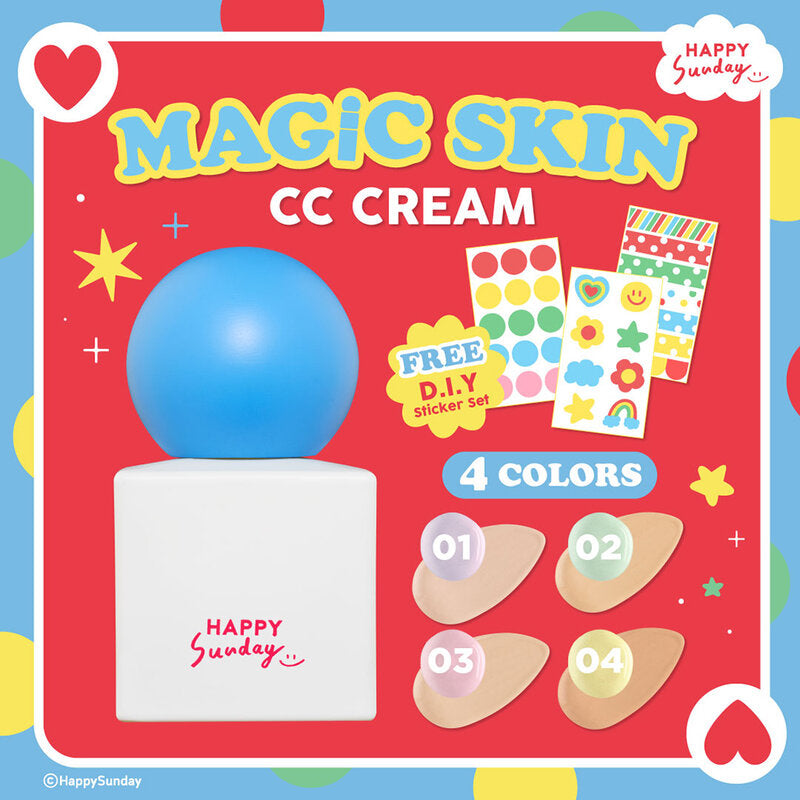 HAPPY SUNDAY Magic Skin CC Cream 30g #02 Dreamy Cream