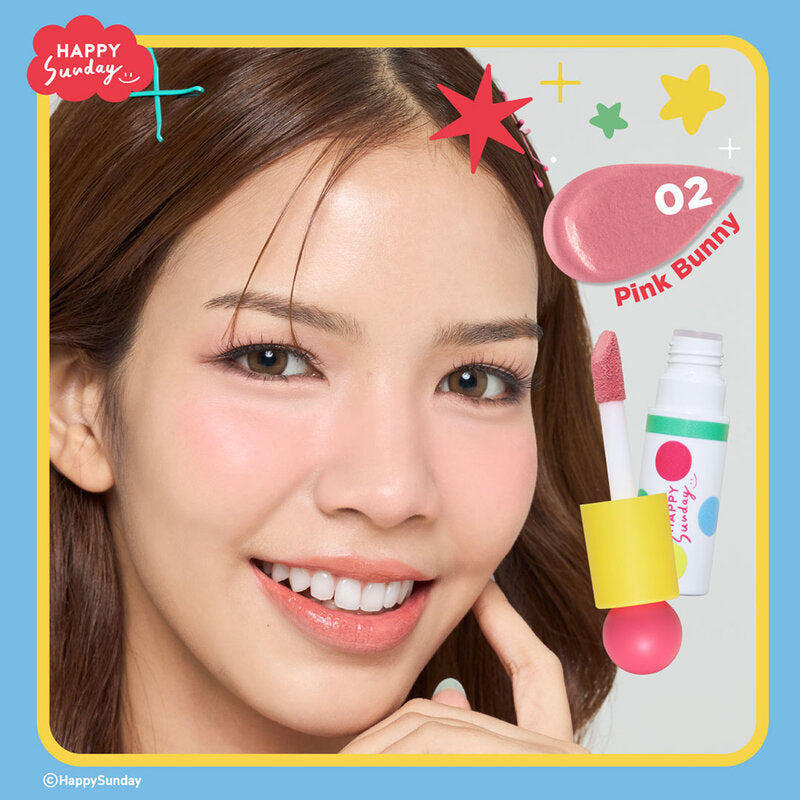 HAPPY SUNDAY Magic Color Blush 10g #02 Pink Bunny