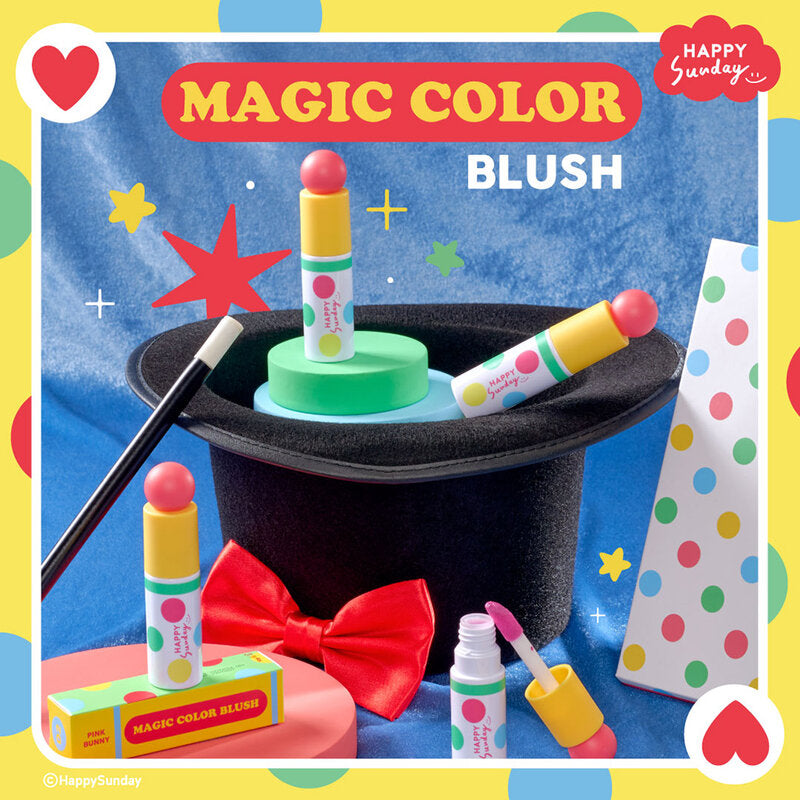 HAPPY SUNDAY Magic Color Blush 10g #03 Red Miracle