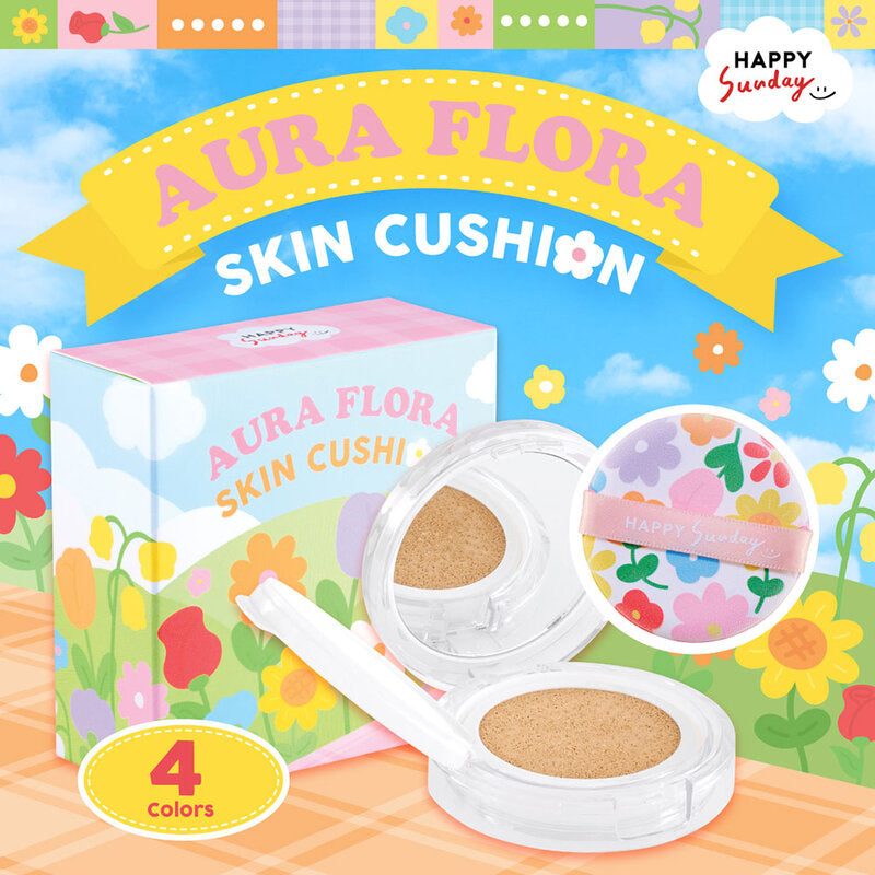 HAPPY SUNDAY Aura Flora Skin Cushion 11g #4 Tan Rose
