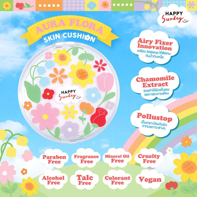 HAPPY SUNDAY Aura Flora Skin Cushion 11g #5 Golden Muguet