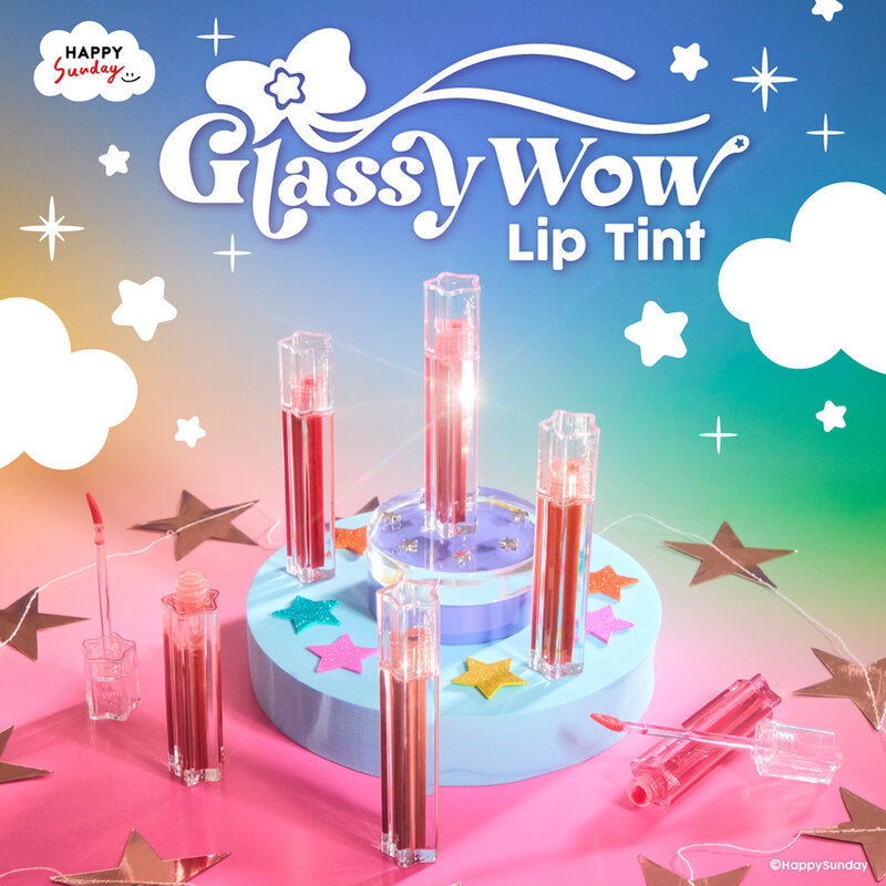 HAPPY SUNDAY Glassy Wow Lip Tint 3.5g #6 Pretty Pluto