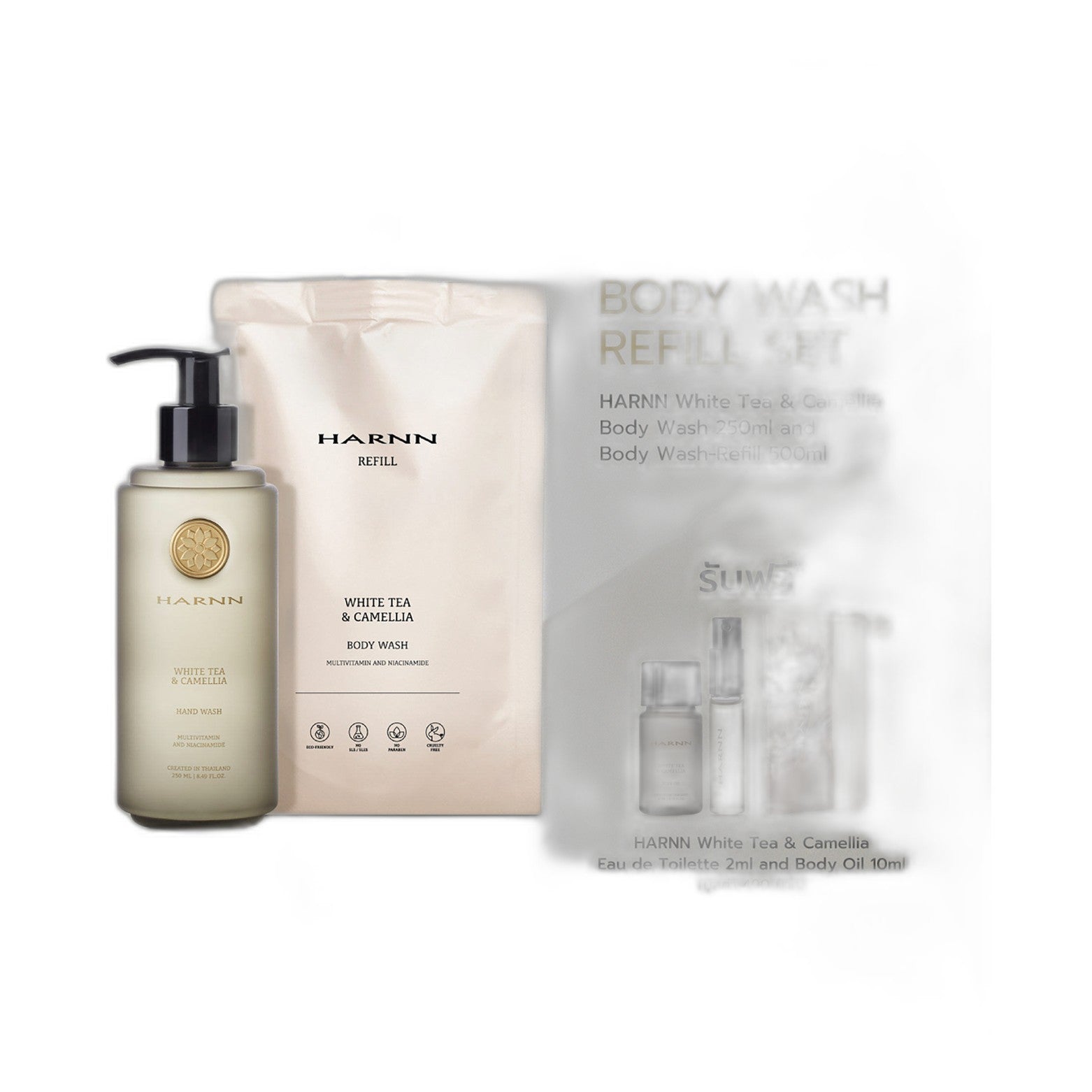 Harnn Body Wash Refill Set - White Tea & Camellia