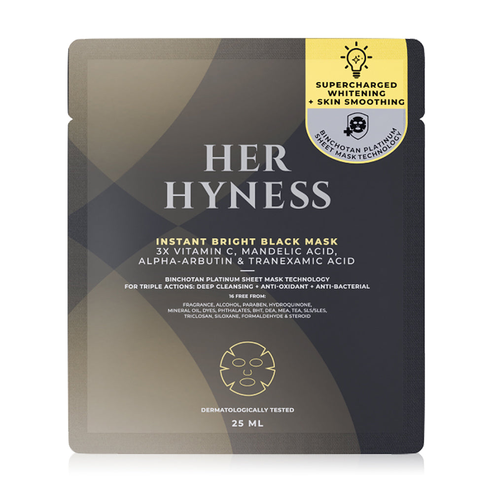Her Hyness Instant Bright Black Mask - Brightening Formula 25ml - Beauty Buddy