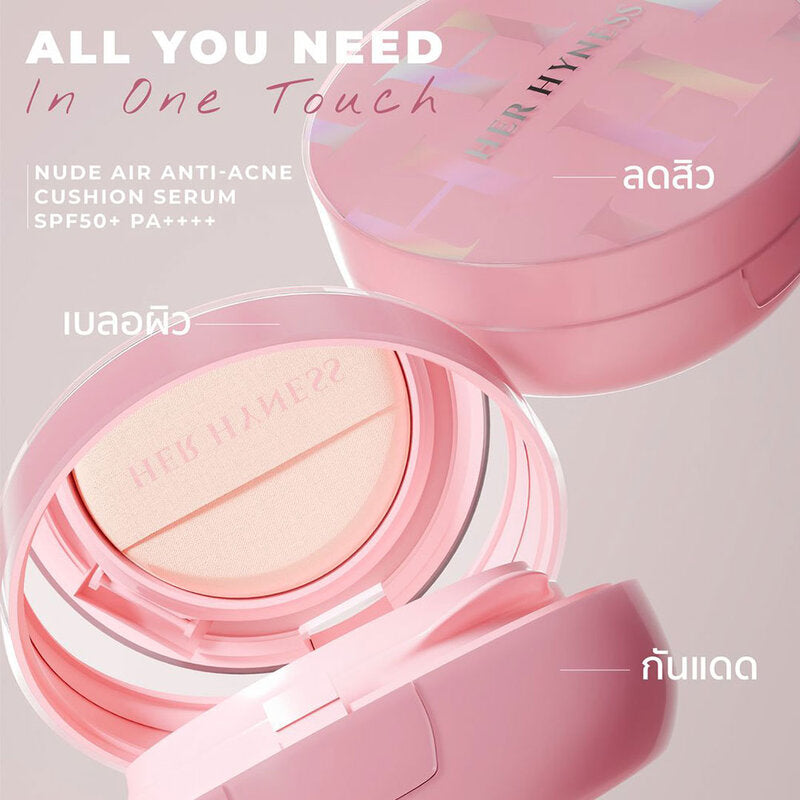 HER HYNESS Nude Air Anti-Acne Serum Cushion SPF50+ PA+++ 12g x 2pcs #19N