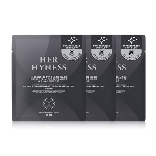 HER HYNESS Instant Glow Black Mask 25ml x 3pcs