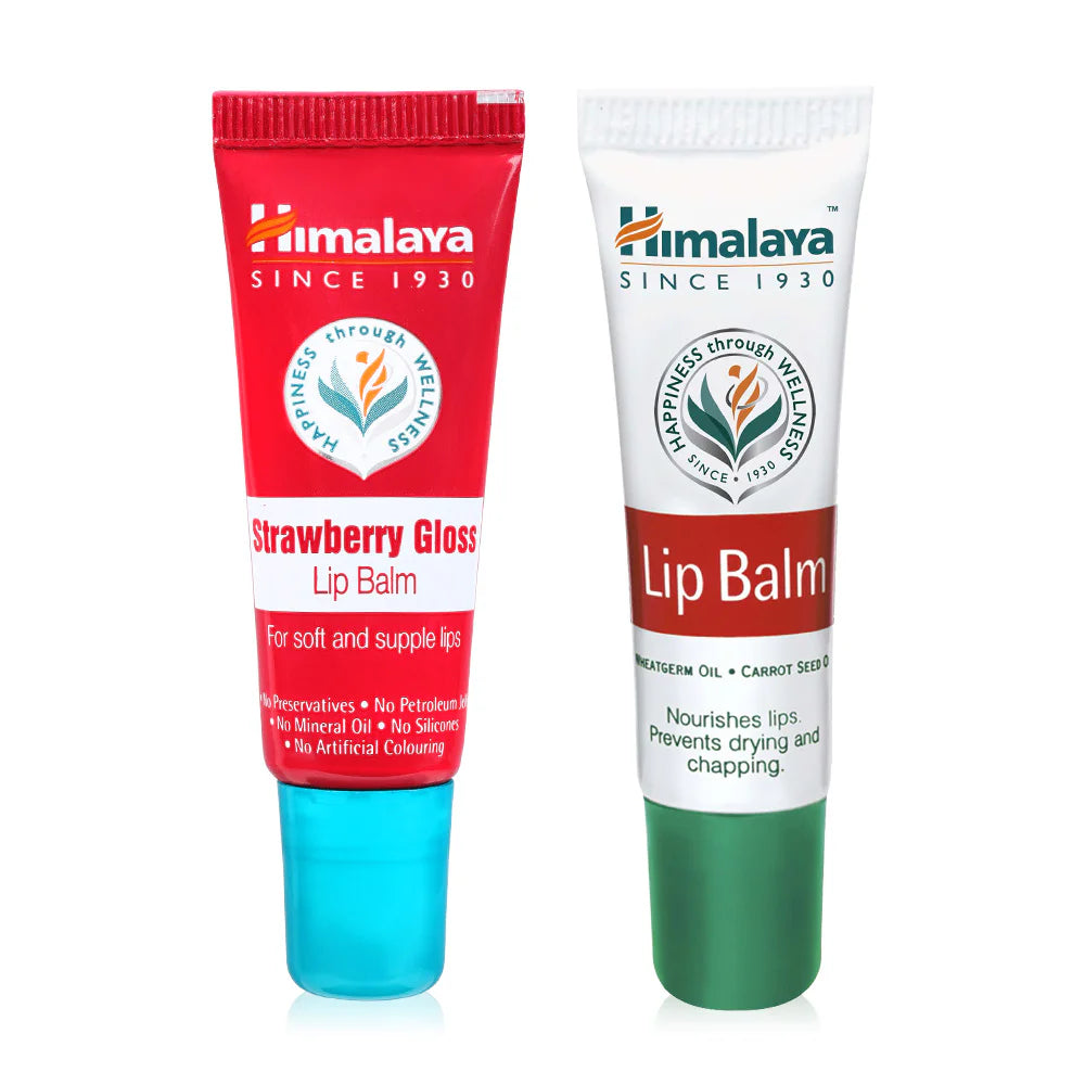 Himalaya Set 2 Items Strawberry Gloss Lip Balm 10g + Lip Balm 10g