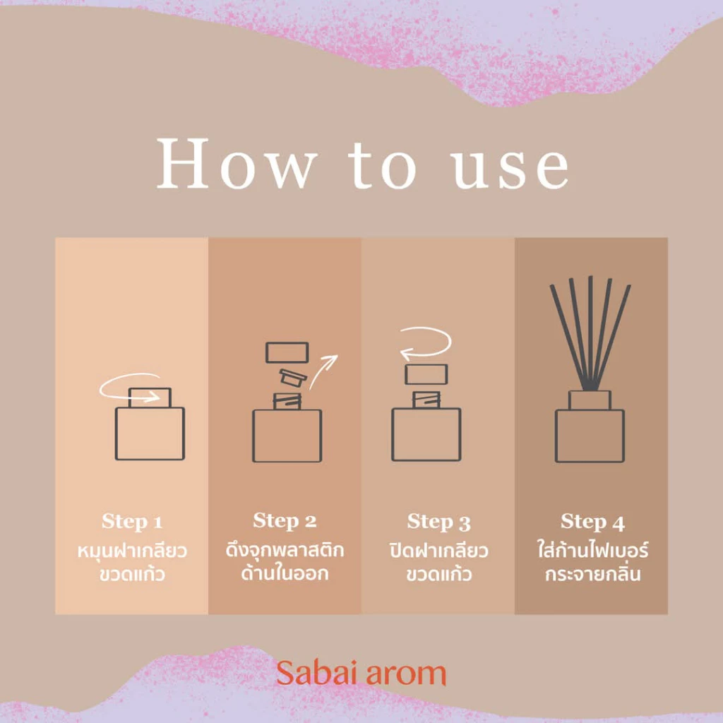 Sabai Arom Reed Diffuser - Jasmine Ritual 100 ml.