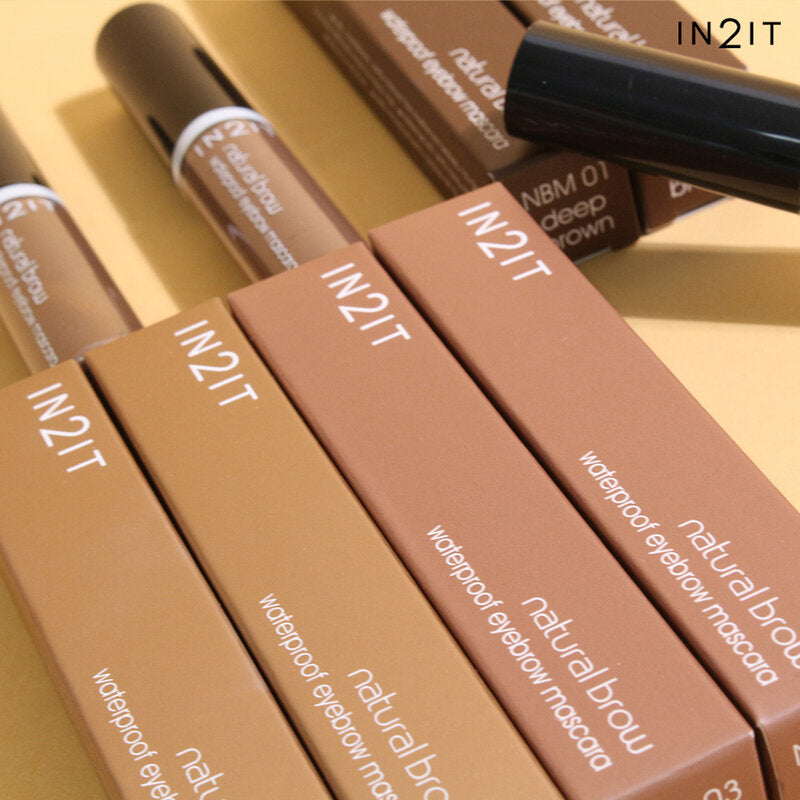 In2it Natural Brow Waterproof Eyebrow Mascara #NBM02 Copper Medium Brown