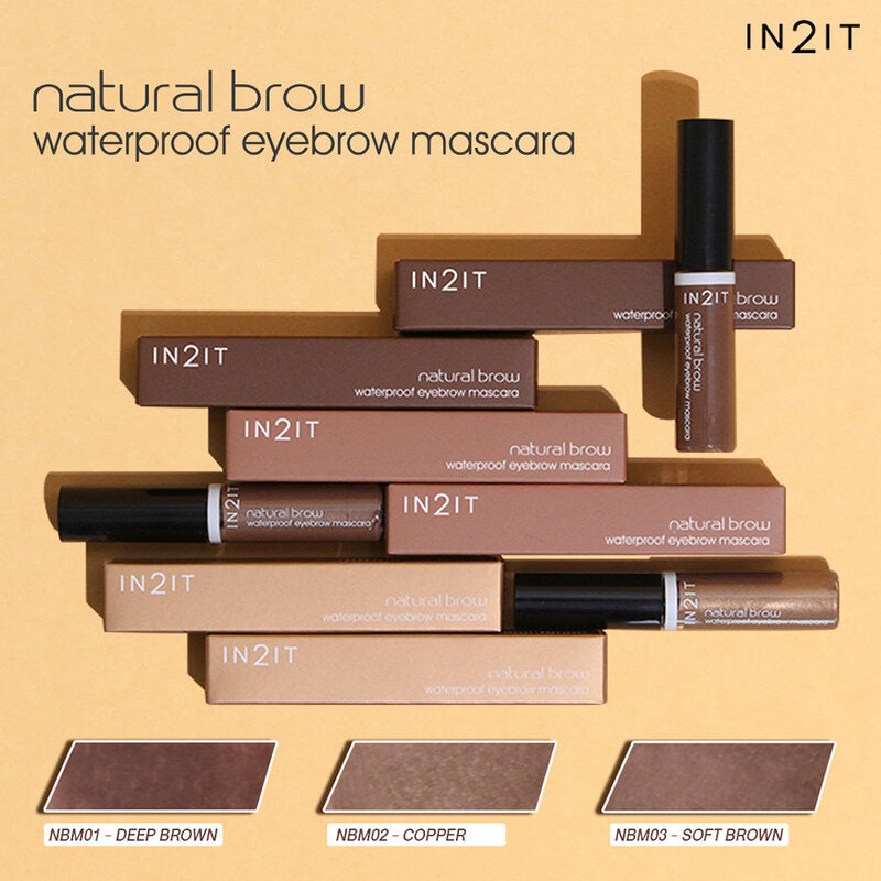 In2it Natural Brow Waterproof Eyebrow Mascara #NBM03 Soft Brown