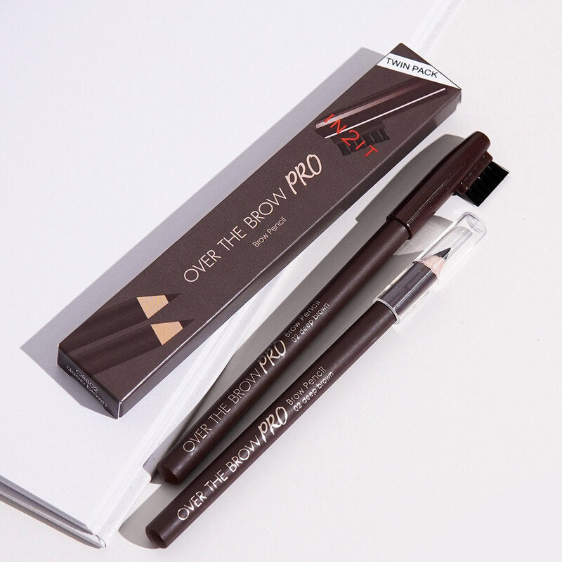 In2It Over The Brow Pro Brow Pencil 1.14gx 2pcs #OBB03 Mid Brown