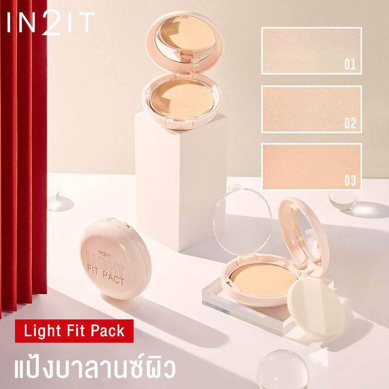 In2It Light Fit Pact 2 Way Powder SPF25 PA+++ 10g #LFP201