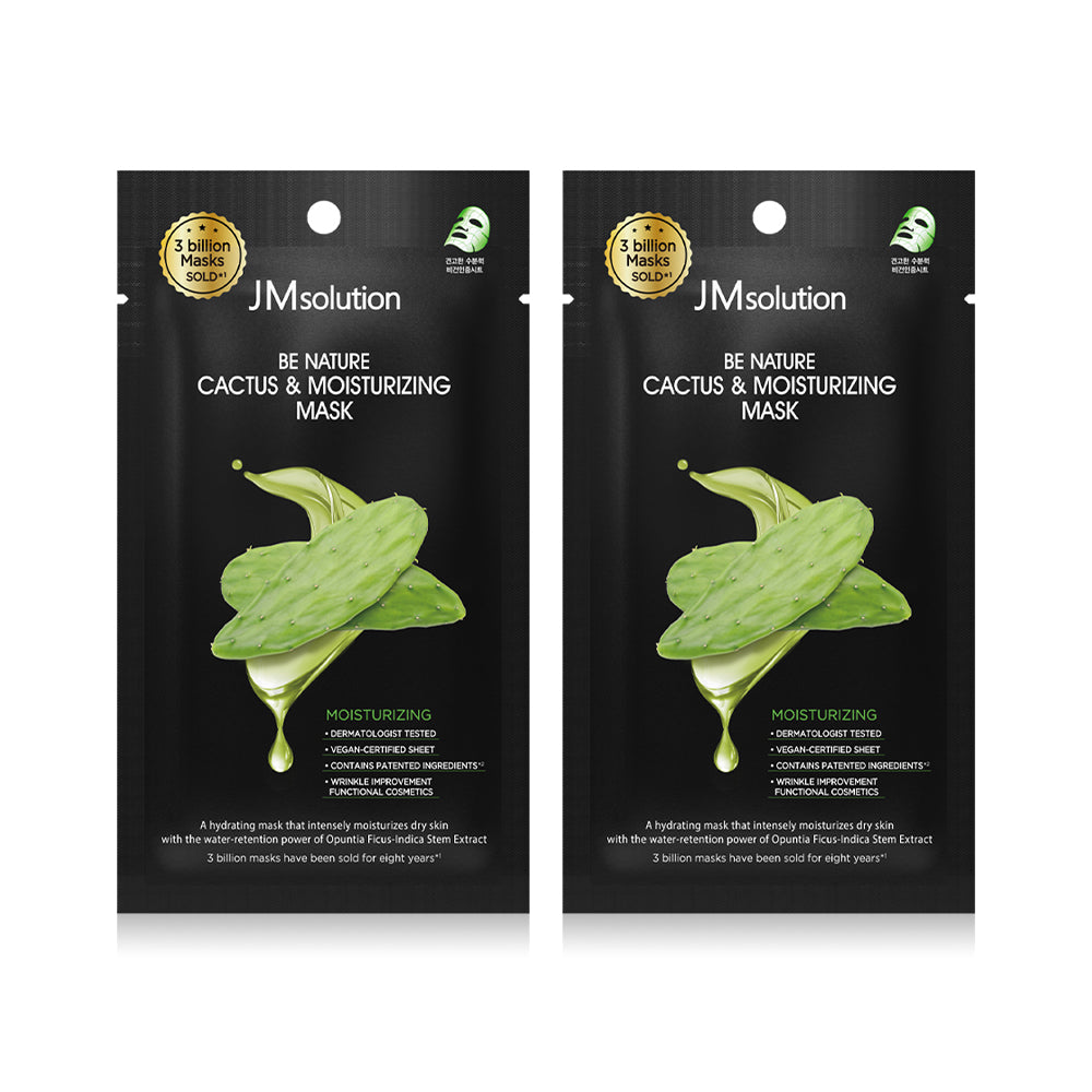 JM Solution Be Nature Cactus & Moisturizing Mask 24ml x 2pcs