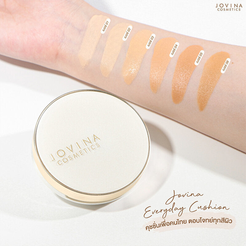 JOVINA COSMETICS Everyday Perfecting Cushion Long Wear SPF 25 PA+++ 15g #06 Golden Honey
