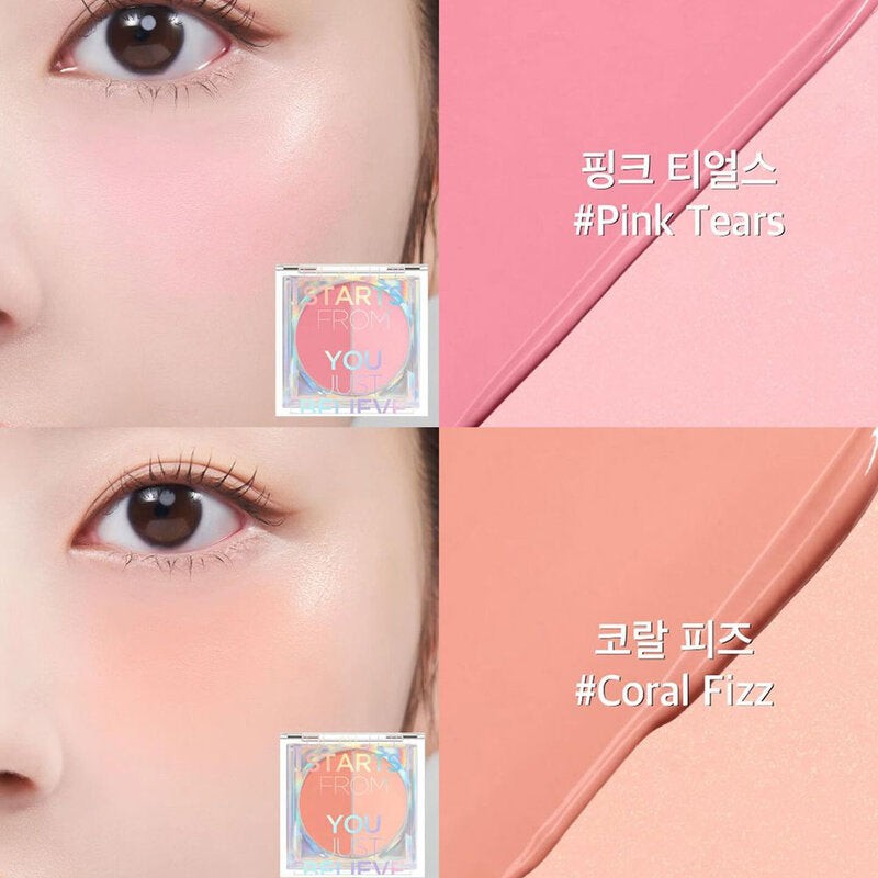 Jung Saem Mool Colorpiece Cream Blush 1.3gx 2 #Coral Fizz