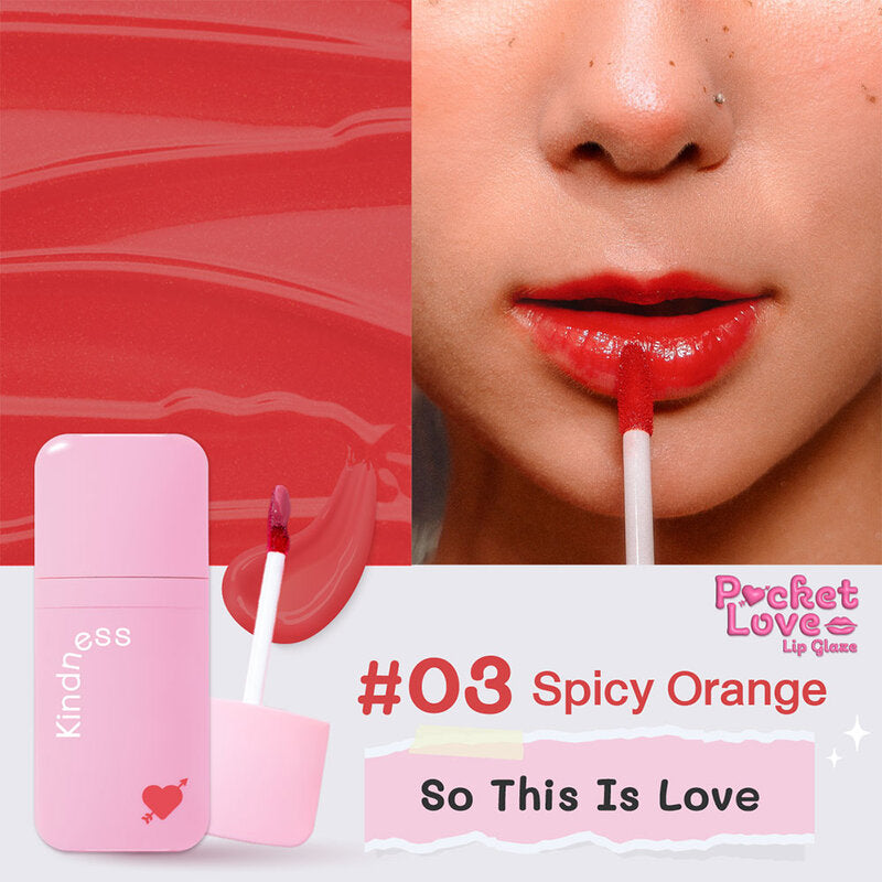 Kindness Pocket Love Lip Glaze 4g #03 Spicy Orange