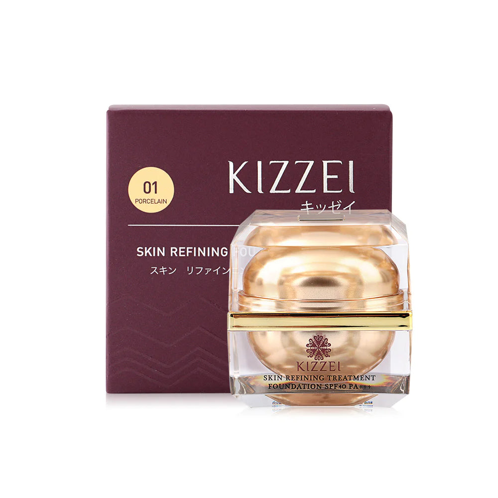Kizzei Skin Refining Treatment Foundation SPF40/PA+++ 15g #01 Porcelain