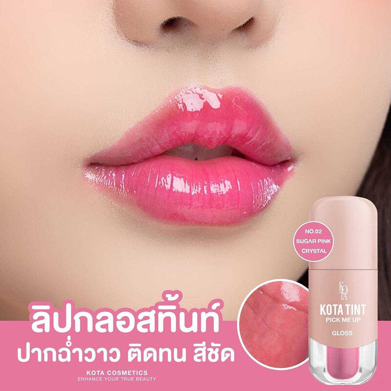 Kota Cosmetics Tint Lip Gloss 2.5g #02 Sugar Pink