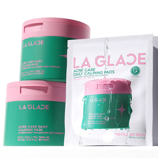 LA GLACE Daily Moisturizing Pads Aqualock12 Hyaluronic Complex Refill Size 160ml [80 Pads]