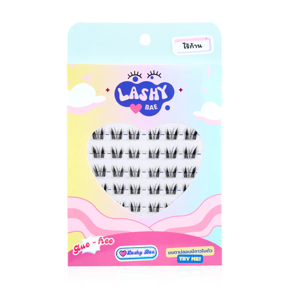 Lashy Bae LashybaeLUV Self-Adhesive Eyelashes 48pcs #Clear Glue