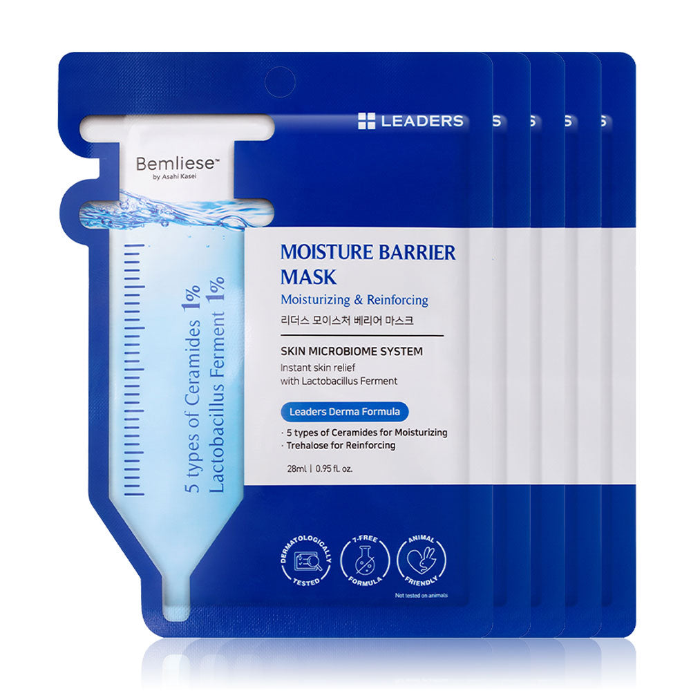 Leaders Moisture Barrier Mask Facial mask sheet 28ml x 5pcs