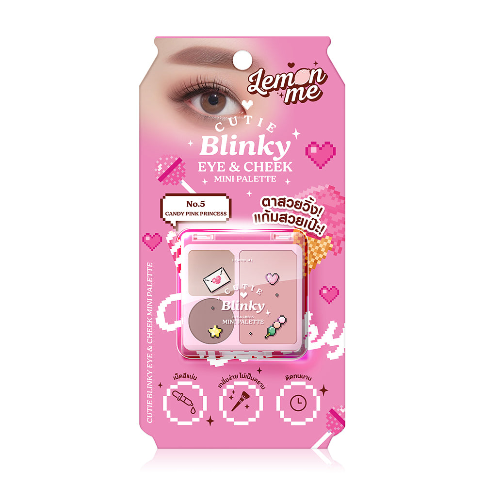Lemon Me Cutie Blinky Eye & Cheek Mini Palette 4g - #05 Candy Pink Princess