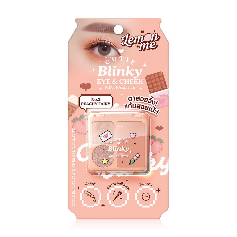 Lemon Me Cutie Blinky Eye & Cheek Mini Palette 4g - #02 Peachy Fairy